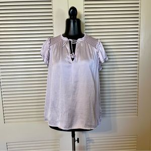 Paige Laramie Satin Tie Blouse Top